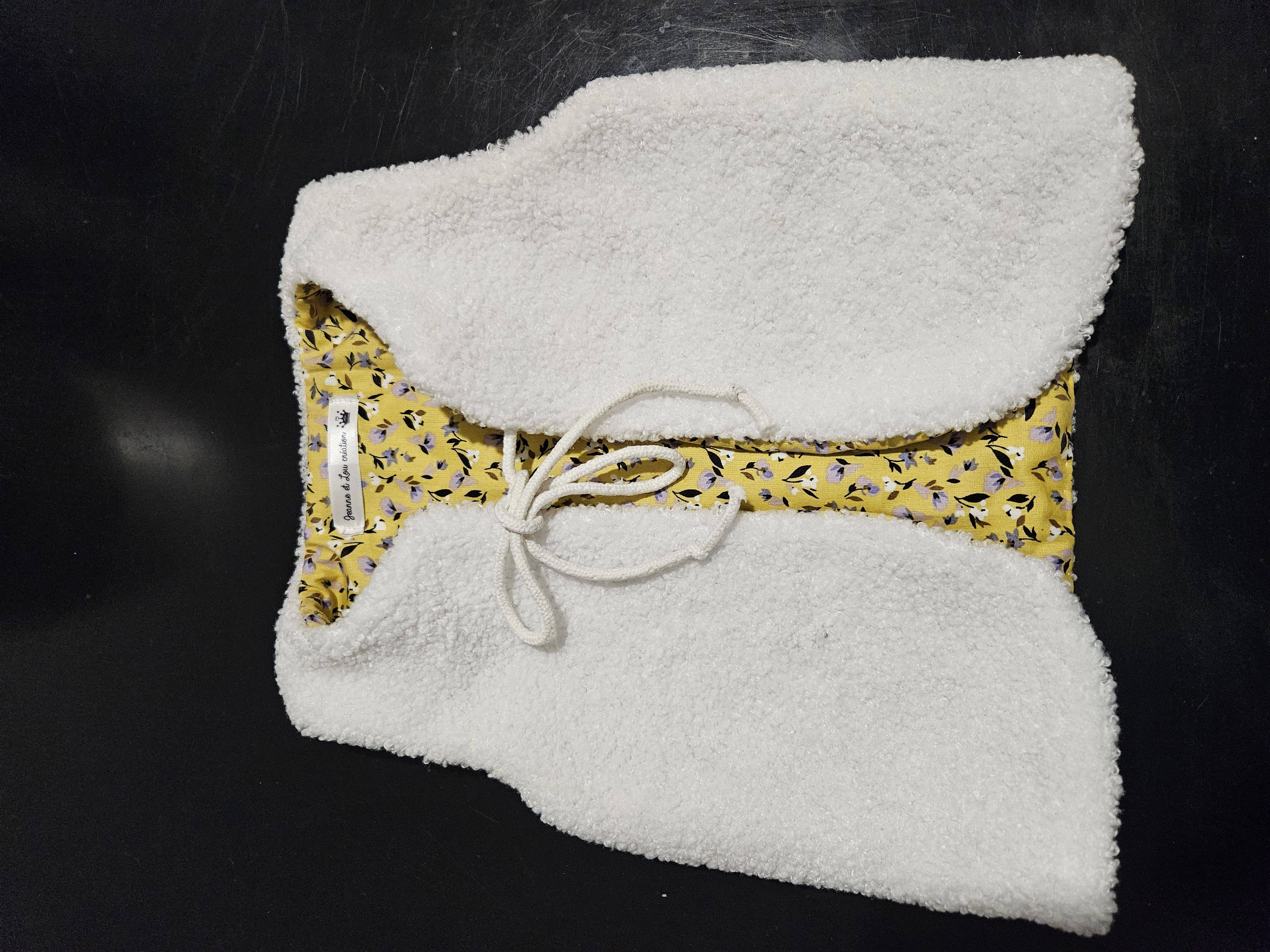 gilet de berger réversible blanc