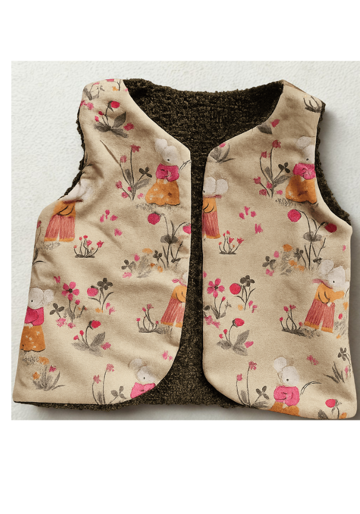 Gilet de berger " moumoute marron souricette" – Image 2